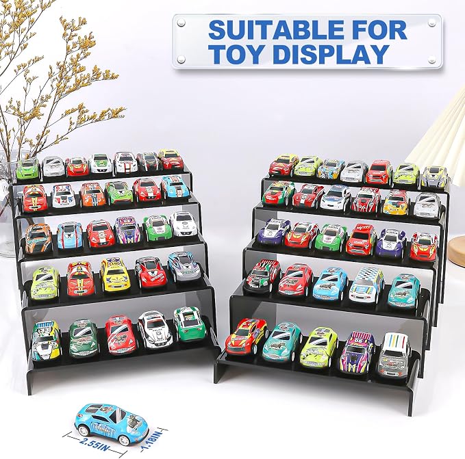 Aheroi Acrylic Risers Display Stands, Acrylic Stands for Display 10Pcs 2Set | Arylic Display Stands Shelf Riser, Black Display Stand Set for Decor,Cupcake Stands Buffet Food Display Set,(7"L~8"L~9"L)
