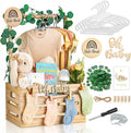 Wooden Baby Shower Crate Closet - Personalized Baby Gift Baskets with Hangers, Large Newborn Boys Girls Clothes Storage Box for Newborn New Parent