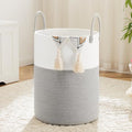 Artfeel Laundry Basket,Woven Cotton Rope Laundry Hamper,60L for Decorative Storage of Dirty Clothes,Toys and Blankets in Bathroom,Baby Room and Living Room
