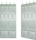 2 Pack- 12 Pocket Over Door Hanging Storage Organizer with 4 Kinds Pouch,Back of Closet Hanging Shelf Storage Organization for Sock,Hat,Underwear,Behind Door Caddy in Bedroom,Bathroom,Entrance,Dorm,RV