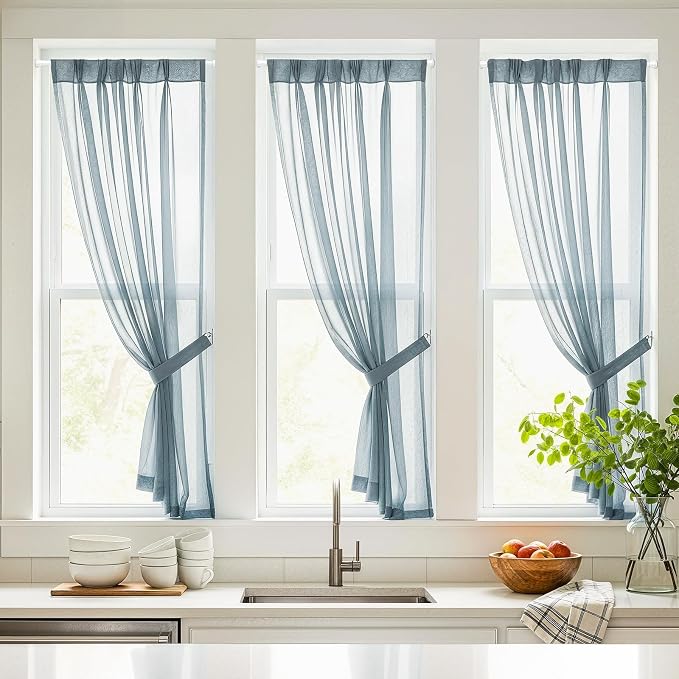 2 Pack White Spring Tension Curtain Rods 12-19 Inches, Spring Loaded Curtain Rods No Drilling, Adjustable Small Tension Rod for Windows, Kitchen, Doorway, Bathroom, Closet
