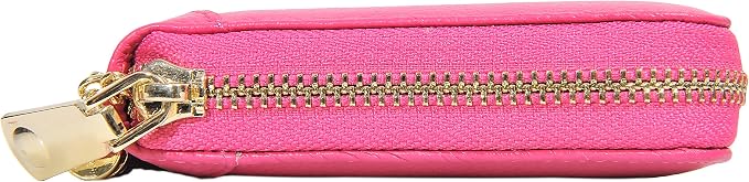 Easyoulife Credit Card Holder Wallet Womens Zipper Leather Case Purse RFID Blocking