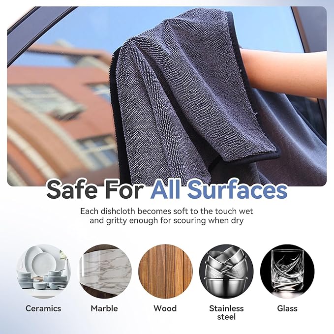 Shower Cleaning Cloth, Super Absorbent Bath Towels 11 * 15in, Quick-Dry Cleaning Cloths for Bathroom, Double Sided Design Water Removal Wet Wipes, Kitchen, Car, Bathroom Bathtub Specific