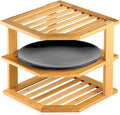 RoyalHouse Bamboo 3-Tier Corner Shelf Organizer for Countertop & Kitchen Cabinet, Space Organizer for Kitchen and Bathroom