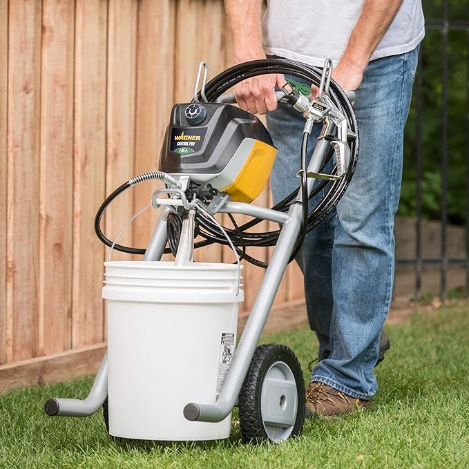 Wagner Spraytech 580559 Control Pro 190 Cart Paint Sprayer, High Efficiency Airless Sprayer with Low Overspray