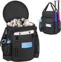 DSLEAF Baseball & Softball Bucket Bag for 6 Gallon Bucket, Bag Only | Softball Bucket Cover with Multi Pockets, Large Zipper for Easy Access, Portable Handle for Easy Carrying