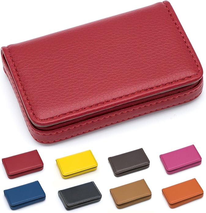 Padike Business Name Card Holder Luxury PU Leather,Business Name Card Holder Wallet Credit card ID Case/Holder For Men & Women - Keep Your Business Cards Clean