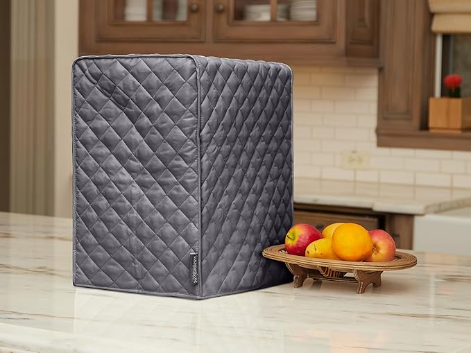 Covermates Keepsakes Rectangular Appliance Cover – Quilted Kitchen Appliance Cover for Countertop Storage – Dust Protection – Stain Resistant – Washable – Slip-On Appliance Design, Slate