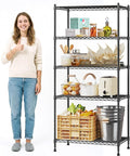 Romorgniz 5-Tier Shelf 1010LBS Storage Shelves Adjustable Wire Shelving,Tool-Free Assembly,Metal Shelving Unit for Kitchen Pantry Closet Laundry Bathroom 59" Hx21.7 Wx13.8 D