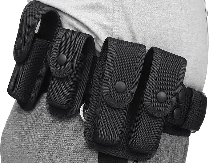 TACNEX Single/Double Magazine Pouch Duty Belt Nylon Mag Holder Pistol Mag MOLLE Holster Carry Case Compatible w/Double & Single Stack Magazines .380, 9mm & 40 Cal for Glock H&K Ruger S&W M&P Walther