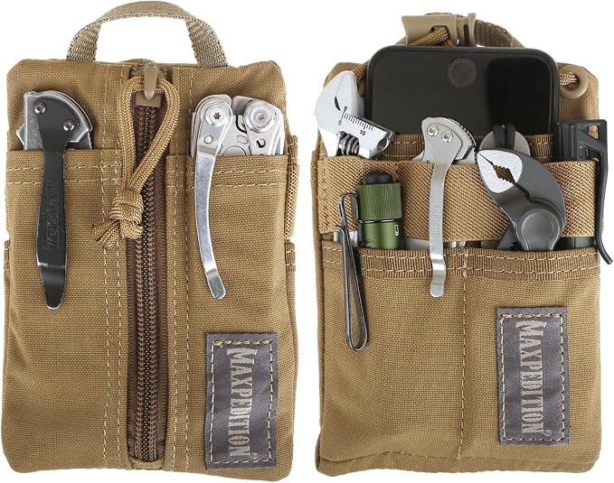 MAXPEDITION Platy Pocket Organizer, Durable EDC Tool Pouch for Men, Neck Wallet with Paracord Lanyard, Holds Flashlight, Multitool, Pen, Notebook