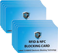 SaiTech IT 10 Pack RFID Blocking Card for Credit Debit ID Card, Sky Blue | Slim Anti-Theft Contactless NFC RFID Blocker Protector, Easily Fit into Wallet and Purse, for Men & Women