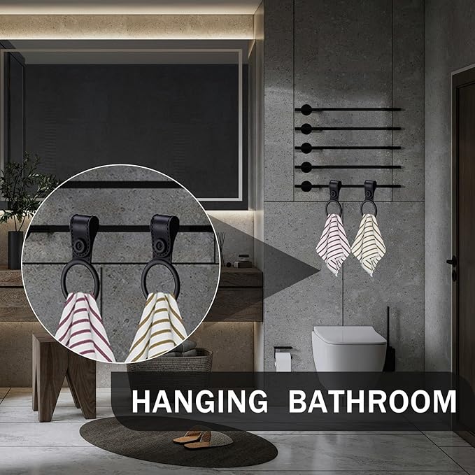 4 Pack Silicone Kitchen Towel Holder – Soft & Waterproof Bathroom and Dish Towel Holder, Towel Clips for Kitchen, Cabinet, Stove, Oven Handle or Rods (Black, Non-Slip & Heat Resistant)