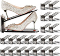 Shoe Slots Organizer 20 Pack - Shoe Stacker,3 Levels Adjustable,Space Savers 50%,Double Layer Holders for Closet (Black),Organizador de Zapatos
