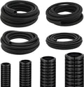 MUZIK 4 Packs Split Wire Loom, 60FT Flame Retardant PP for Cable Management | Heat & Abrasion Resistant, Flexible Split Design, Durable Cable Protection, Automotive & Home Use, Long Lasting Protection