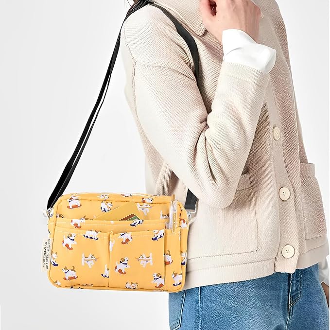 Multiple Pockets Portfolio Organizer with Zippered,Storage Pencil Pouch Bag | Waterproof Travel Toiletry Bag,Portable Pencil Pouch for Notebooks,Stationeries,Make-up,Journal Office Art Supplies,Skate Dog
