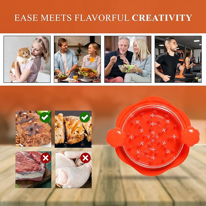 Large Chicken Shredder Tool Twist Equipped with Middle Tray, Including 1 x Anti-slip Silicone Mat, 1x Kitchen Tongs and 1x Cleaning Brush, Suitable for Pork Beef‬ Chicken‬ Breast (Orange)