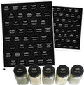 Modern Style Round Black Spice Labels Stickers Preprinted Waterproof by Paper & Pear - Oil Resistant Kitchen Pantry Labels for Home Improvement - 1.35 Inches Pantry Stickers - Set of 80 (No Jars)