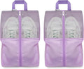 Shoe Bags For Travel, Used As For Storage or Shoe Travel Bag, Space Saving When Travelling With This Travel Shoe Bags For Packing, Sneaker Bag. (Light Purple, 2 Pack, Large)