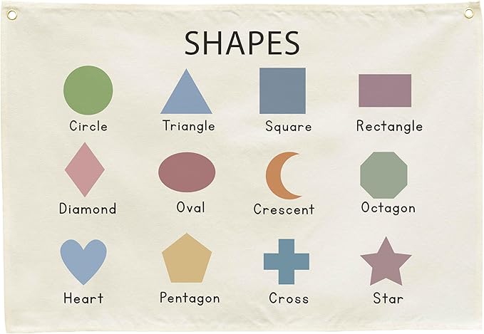 Classroom Wall Banner Decor-Teacher Gift-Inspirational Back to School Wall Art Flag Decor-Shapes-Hanging Canvas Banner for Classroom Reading Corner Homeschool Teacher Office Reading corner