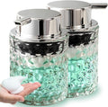Malachi Foaming Hand Soap Dispenser, Refillable Clear Glass Foam Pump Bottle for Hand Soap, Dish Soap, Body Wash, Shampoo, Facial Cleanser & Baby Wash, Multi‑use for Bathroom, Kitchen & Commercial Use