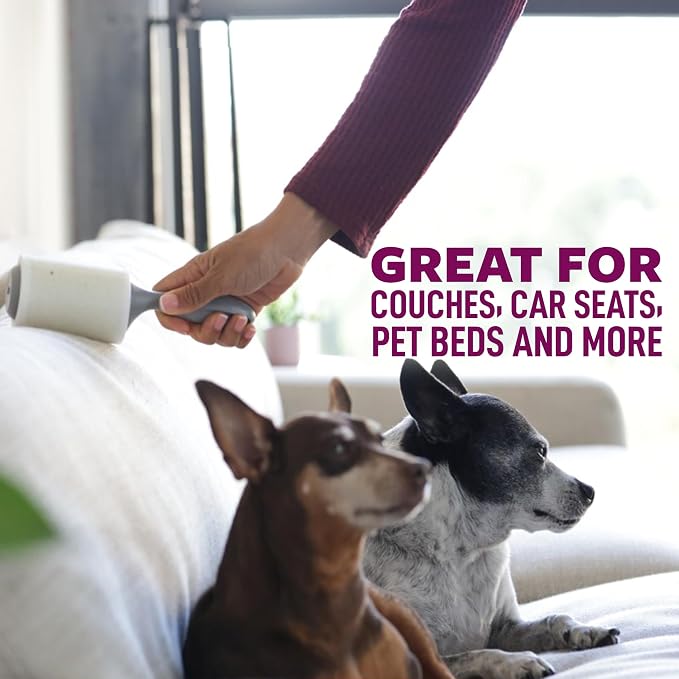 Scotch-Brite Pet Hair Pickup Extra Sticky Lint Roller, Designed for Removing Fur + Fluff on Couches, Clothes, Dog and Cat Beds, & More, 8 Pack, 140 Easy-Tear Adhesive Sheets Total