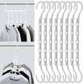 Mr. Pen- Space Saving Hangers, 8 pcs, 360° Rotating Hooks | Magic Cascading Hanger Organizer with 5 Enclosed Slots, Closet Organizers and Storage for Clothes
