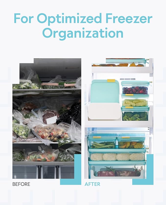 LocknLock Freezer Fit Plastic Freezer Containers | Airtight Stackable Food Storage for Meal Prep | Microwave & Dishwasher Safe | BPA Free Freezer Container with Lid, 750ml