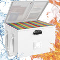 ROSONG Fireproof Document Box File Organizer - Waterproof Locking Filing Portable Storage Box with Handle for Hanging Letter/Legal Folder Important Document