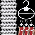 FoldTier Scarf Hanger Plastic Holder Organizer Space Saving Scarf Organizer Clothes Hanger for Scarves Headscarves Clothing Sorting Storing (White,100 Pcs)