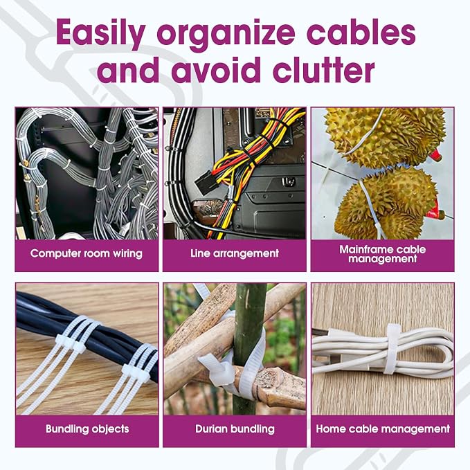 400 PCS Zip Ties 24 Inch Heavy Duty, Large Cable Ties 500lbs Tensile Strength, Black Zip Ties for Indoor and Outdoor Use, UV Resistant Wire Ties