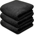 Towelogy® Super Absorbent Microfibre Cloth | Absorbs Over 10 Times its Weight in Water | Sponge-Like Absorbency | Multipurpose Scratch-Free Cleaning Cloth for Household Use (Black)