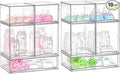 Vtopmart 10 Pack Clear Baby Bottle Organizer Set, Stackable Storage Drawers Ideal for Kichen Countertop, Vanity, Bathroom, Cabinet, Pantry Organization