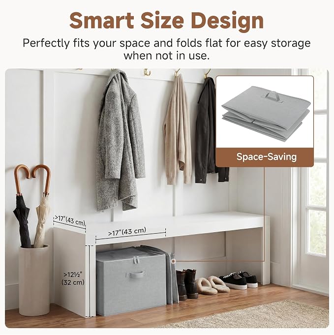 StorageWorks Shoe Organizer for Closet, Fits up to 16 Pairs, Shoe Cubby Storage Containers with Adjustable Dividers and Clear Cover, Grey
