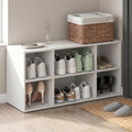 8-Cube Shoe Organizer, Stackable Shoe Rack, Shoe Storage, 11.7 x 35.9 x 15.6, for Office, Closet Entryway, Garage, White