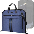 BALEINE Travel Garment Bag, Travel Suit Bag for Men, Water Resistant Carry on Garment Bag for Hanging Clothes, Garment Duffel Bag for Travel Business (Blue, 42")