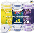 Aromative Toilet Brush Refills, Double-Layer Cleaning Pads Added, Compatible with Most Toilet Brushes，Lemon, Blue Ocean, Lavender（Patented）