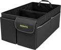 MIKKUPPA Car Trunk Organizer - 50L Collapsible Trunk Organizer, Sturdy Car Storage for SUV Auto Truck Van with Non Slip Bottom (Black)