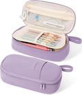 SUNEE Cute Pencil Case, Large Pencil Pouch, Soft Corduroy Fabric Big Pencil Bag with Zipper, Kawaii Pen Bag Stationery Storage and Organizer, School Supplies for Teen, Student, Boys,Girls, Soft Purple