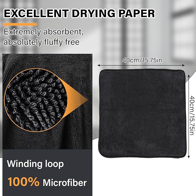 Longzhuo 3 Pack Microfiber Bath Towels, 15.7 x 23.6 Inches Microfiber Cleaning Cloth Towel Super Absorbent Microfiber Bath Towels, Streak Free Glass Window Car Mirror Bathroom, Perfect for Daily Use