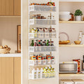 6-Tier Over The Door Pantry Organizer with Mesh Baskets, Adjustable & Stable Hanging Spice Rack for Kitchen, Bathroom, Bedroom, and Baby Essentials Storage