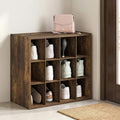 15-Cube Shoe Organizer, Stackable Shoe Rack, Shoe Storage, 11.4 x 24.2 x 19.3, for Office, Closet Entryway, Garage, Amber Pine