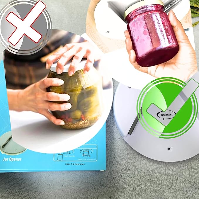 Top Rated Multifunctional Jar Can & Water Bottle Opener, Gripper Pad Tools Under Cabinet and Counter Mounted Kitchen Gadgets Lid Openers Tool For Senior People With Weak Arthritis Hands