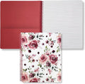 Steel Mill & Co Cute Large Spiral Notebook College Ruled, 11" x 9.5" with Durable Hardcover and 160 Lined Pages, Rose Floral