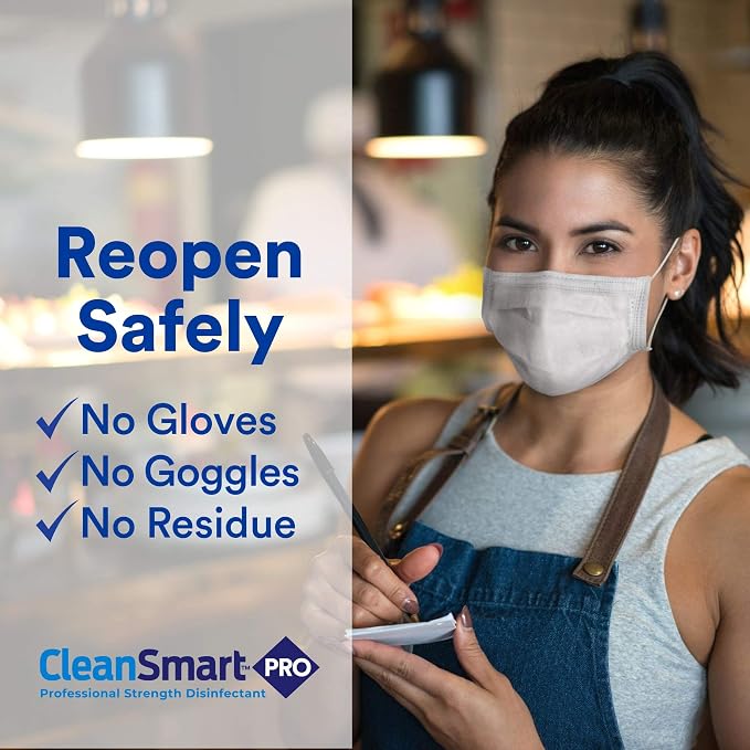 CleanSmart Hospital Disinfectant, Kills 99.9% of Viruses and Bacteria, Hypochlorous Acid Technology, EPA Registered, 23 oz, (Pack of 6) (HOCL)