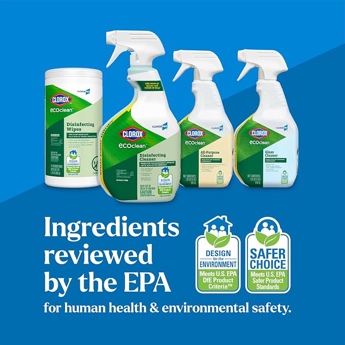 Clorox CloroxPro EcoClean Disinfecting Cleaner Spray Bottle, 32 Fluid Ounces