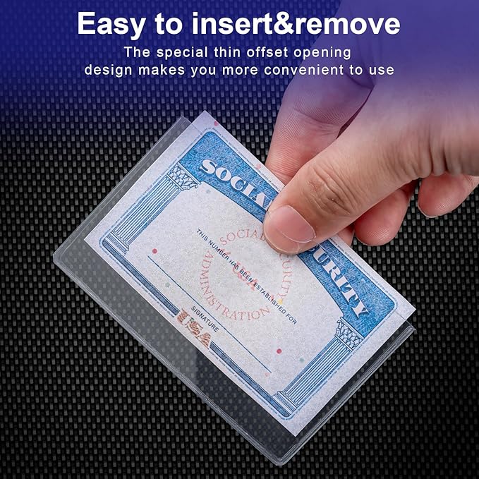 10 Pack Social Security Card Protector Medicare New Credit Card Holder,24 Mil Soft Clear Card for Waterproof SSN Card Protector，ID/Debit/Credit Card Covers Sleeve(10)