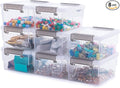 Citylife 8 Packs Plastic Bead Organizers 0.53 QT Clear Storage Containers with Lids for Craft Storage Small Storage Box, 5.28 x 3.86 x 2.36 Inches