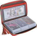 Easyoulife Credit Card Holder Wallet Womens Zipper Leather Case Purse RFID Blocking