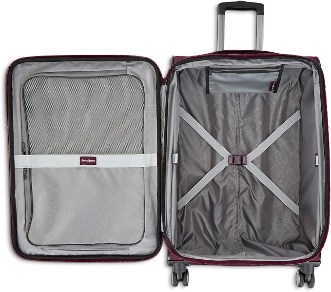 Samsonite Ascella 3.0 Softside Expandable Luggage with Spinner Wheels, CO EXP Spinner, Light Plum